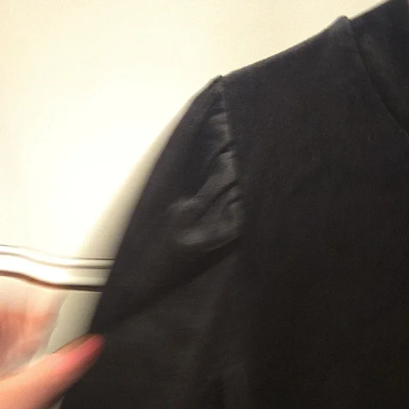 LOFT Women's Black Velvet Blouse - Picture 3 of 4